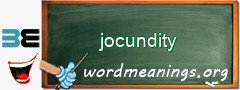 WordMeaning blackboard for jocundity